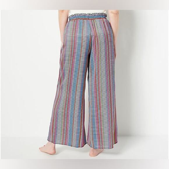 Summersalt The Perfect Palazzo Wide Leg Colorful Stripe Pants - Picture 4 of 8